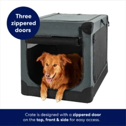 Frisco Indoor & Outdoor 3-Door Collapsible Soft-Sided Dog & Small Pet Crate -PetPalace Picks 105036 PT3. AC SS1800 V1667227999