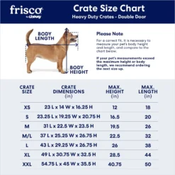 Frisco Heavy Duty Fold & Carry Double Door Collapsible Wire Dog Crate -PetPalace Picks 109789 PT2. AC SS1800 V1672870100