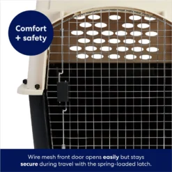 Frisco Plastic Dog & Cat Kennel, Almond & Black -PetPalace Picks 120138 PT4. AC SS1800 V1667229308