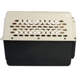 Frisco Plastic Dog & Cat Kennel, Almond & Black -PetPalace Picks 120138 PT5. AC SS1800 V1554383939