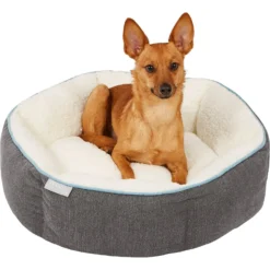 Frisco Sherpa Hexagon Bolster Cat & Dog Bed -PetPalace Picks 144813 PT4. AC SS1800 V1578442740