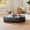 Frisco Sherpa Orthopedic Bolster Cat & Dog Bed
