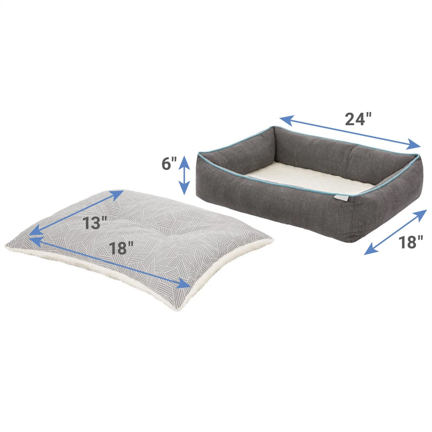 Frisco Sherpa Orthopedic Bolster Cat & Dog Bed 2 Frisco Sherpa Orthopedic Bolster Cat & Dog Bed - Image 2