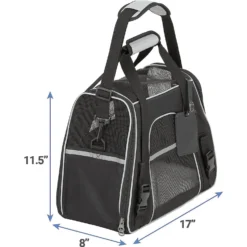 Frisco Basic Dog & Cat Carrier Bag, Black -PetPalace Picks 144985 PT3. AC SS1800 V1569025506