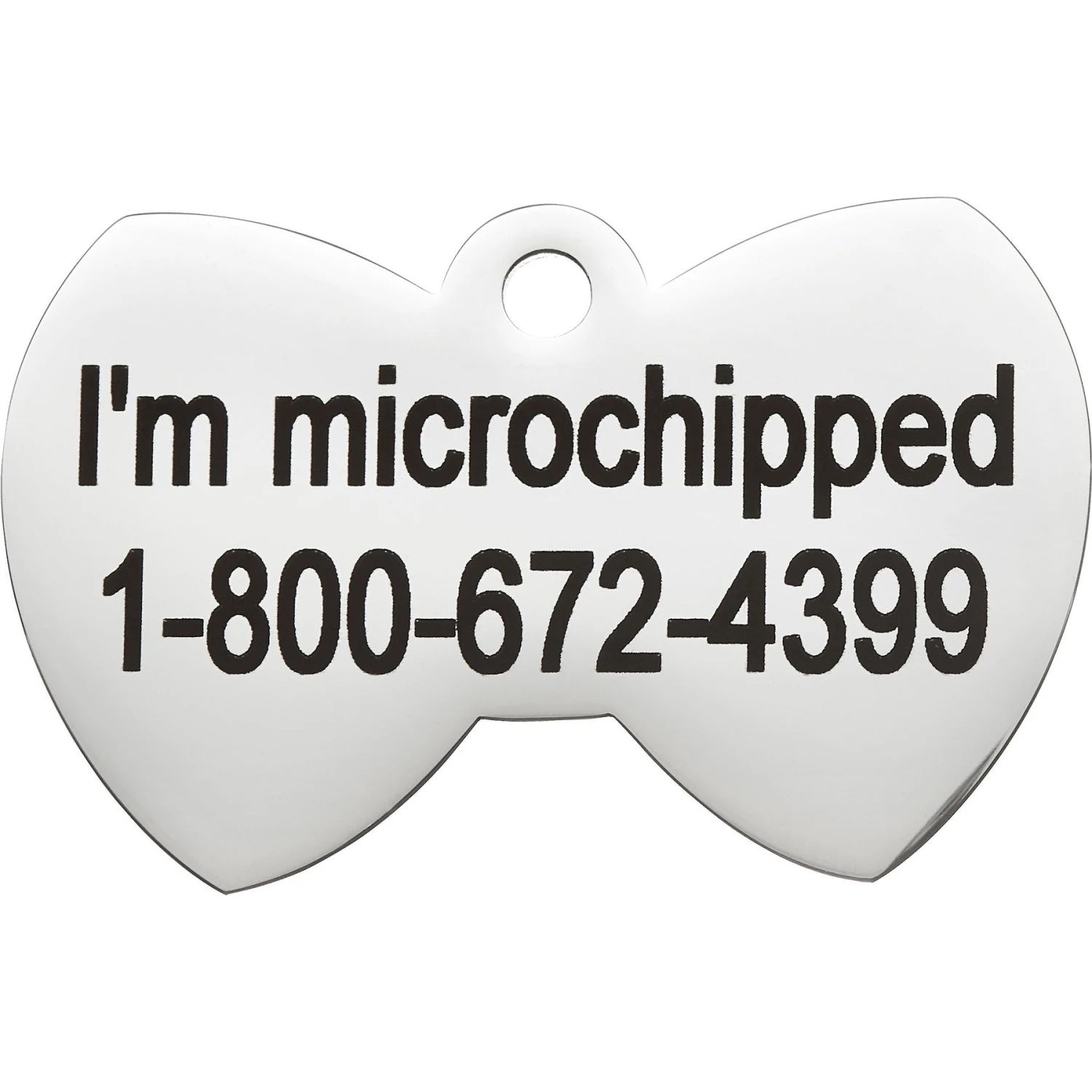 Frisco Stainless Steel Personalized Dog & Cat ID Tag, Bow Tie 5 Frisco Stainless Steel Personalized Dog & Cat ID Tag, Bow Tie - Image 5