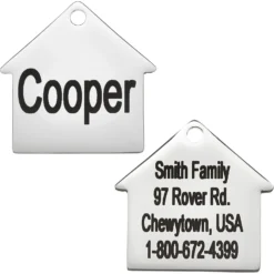Frisco Stainless Steel Personalized Dog ID Tag, Dog House