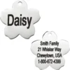 Frisco Stainless Steel Personalized Dog & Cat ID Tag, Flower