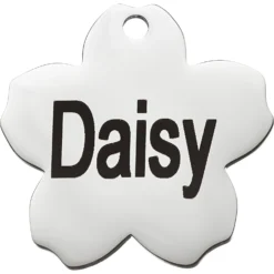 Frisco Stainless Steel Personalized Dog & Cat ID Tag, Flower -PetPalace Picks 153002 PT2. AC SS1800 V1548964685