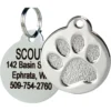 Frisco Stainless Steel Personalized Dog & Cat ID Tag, Paw Print