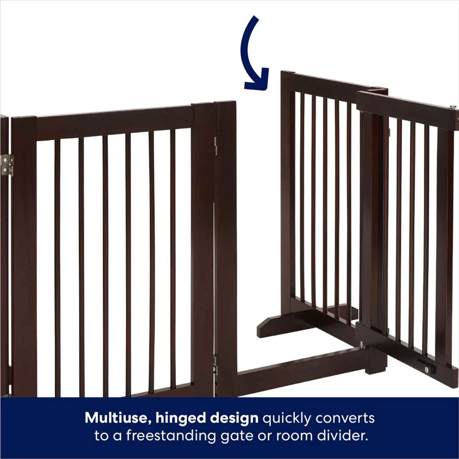 Frisco Deluxe Configurable 4-Panel Wood Dog Gate 3 Frisco Deluxe Configurable 4-Panel Wood Dog Gate - Image 3