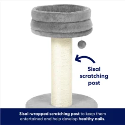 Frisco 24.8-in Heavy Duty Faux Fur Cat Tree -PetPalace Picks 169397 PT2. AC SS1800 V1667229717