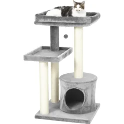 Frisco 42-in Heavy Duty Faux Fur Cat Tree & Condo -PetPalace Picks 169398 PT5. AC SS1800 V1584453369