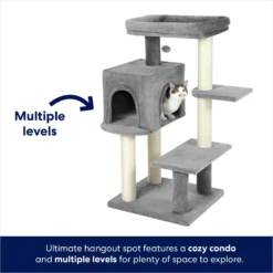 Frisco 48-in Heavy Duty Faux Fur Cat Tree & Condo 7 Frisco 48-in Heavy Duty Faux Fur Cat Tree & Condo -PetPalace Picks 169399 PT2. AC SS1800 V1667228270