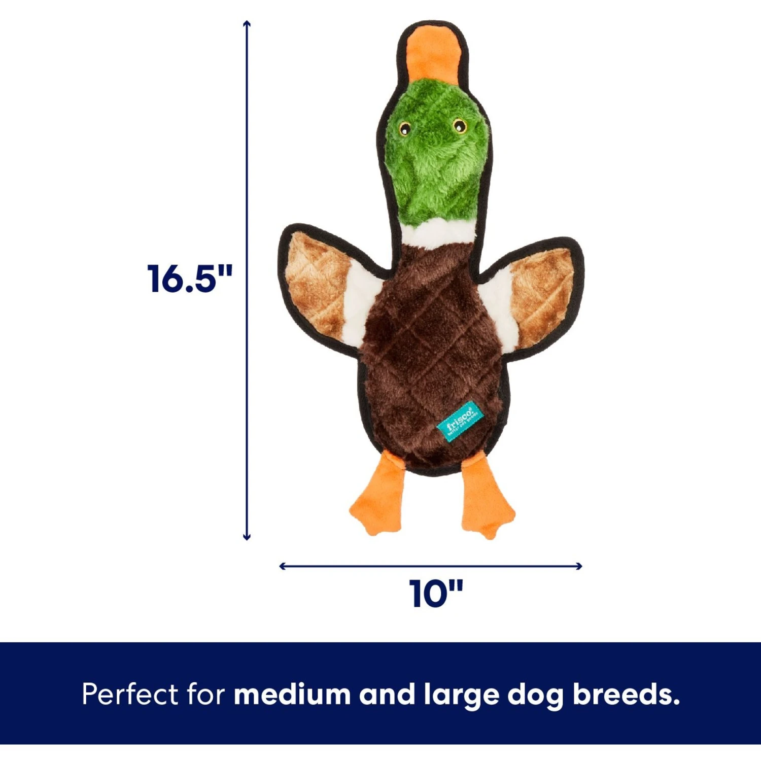 Frisco Mallard Stuffing-Free Flat Plush Squeaky Dog Toy 2 Frisco Mallard Stuffing-Free Flat Plush Squeaky Dog Toy - Image 2