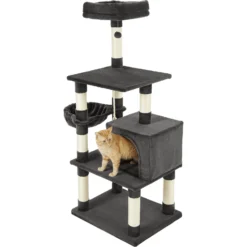 Frisco 59-in Faux Fur Cat Tree & Condo -PetPalace Picks 180387 PT5. AC SS1800 V1584453425