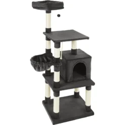 Frisco 59-in Faux Fur Cat Tree & Condo -PetPalace Picks 180387 PT7. AC SS1800 V1584453462