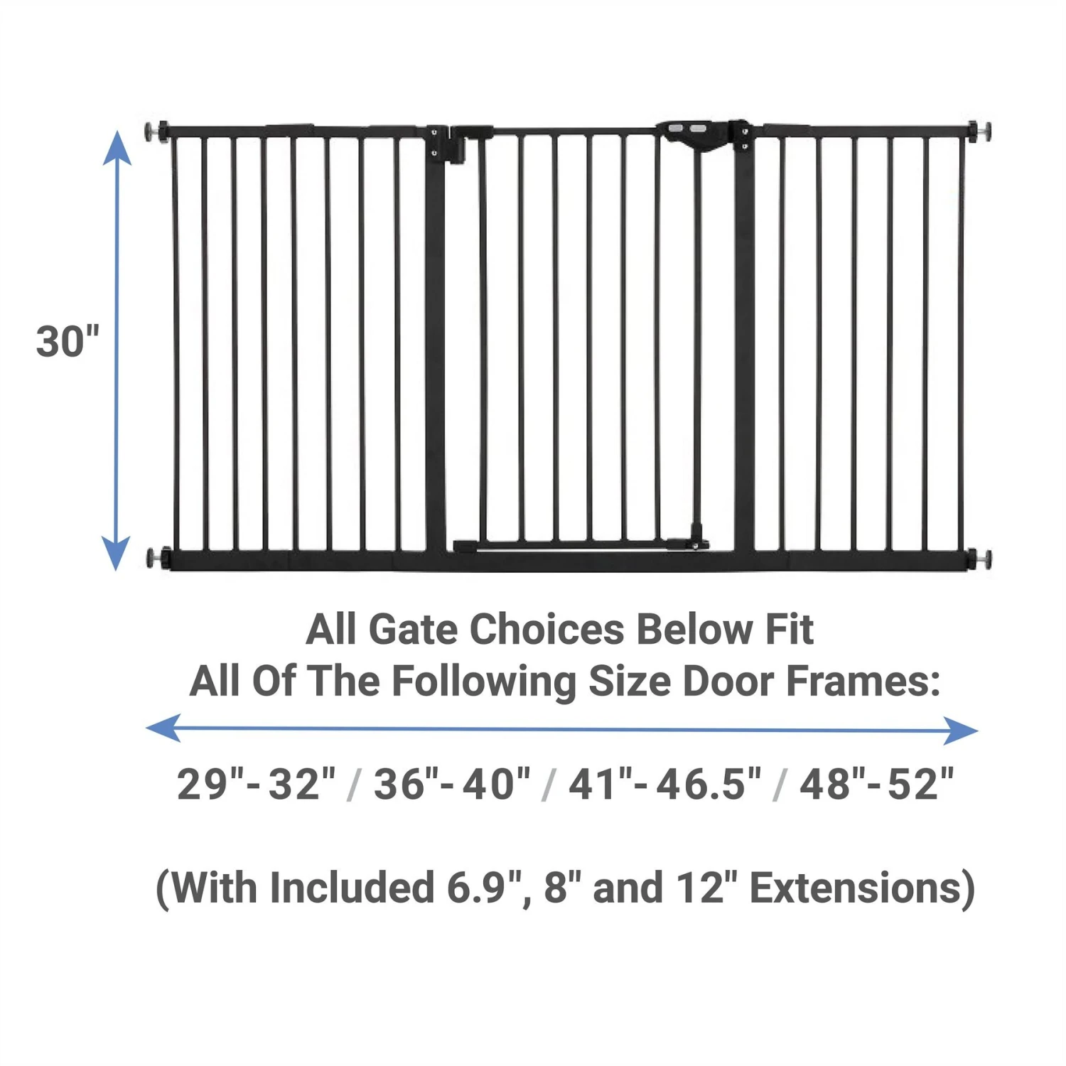 Frisco Steel Extra Wide Auto-Close Dog Gate 2 Frisco Steel Extra Wide Auto-Close Dog Gate - Image 2