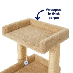 Frisco 32-in Real Carpet Wooden Cat Tree With Toy 7 Frisco 32-in Real Carpet Wooden Cat Tree With Toy -PetPalace Picks 208920 PT2. AC SS1800 V1667228691