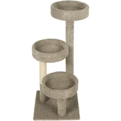 Frisco 50-in Real Carpet Wooden Cat Tree -PetPalace Picks 208930 PT3. AC SS1800 V1589221426