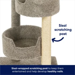 Frisco 65-in Real Carpet Wooden Cat Tree -PetPalace Picks 208934 PT3. AC SS1800 V1667227201
