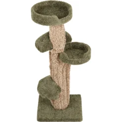 Frisco 49-in Tree-Shaped Real Carpet Wooden Cat Tree -PetPalace Picks 208944 PT3. AC SS1800 V1647632803