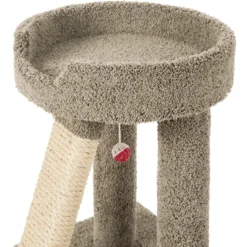 Frisco 24-in Real Carpet Cat Scratching Perch With Toy -PetPalace Picks 208960 PT3. AC SS1800 V1589221651