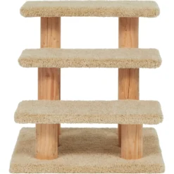 Frisco 20-in 3-Step Real Carpet Wooden Cat Steps -PetPalace Picks 208966 PT3. AC SS1800 V1589221686