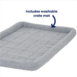 Frisco Fold & Carry Double Door Collapsible Wire Dog Crate & Mat Kit -PetPalace Picks 212633 PT3. AC SS1800 V1674157582