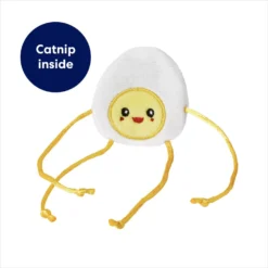 Frisco Plush Dangly Egg Buddy Cat Toy With Catnip -PetPalace Picks 213844 PT2. AC SS1800 V1691783969