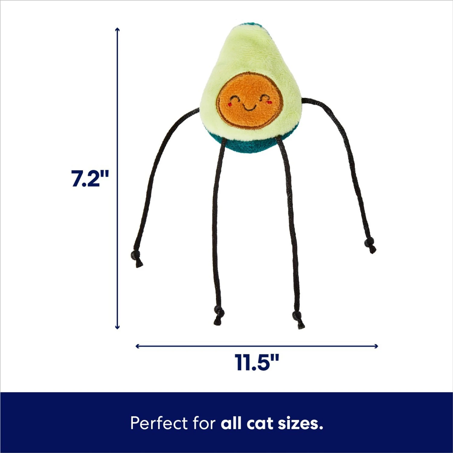 Frisco Dangly Avocado Buddy Plush Cat Toy With Catnip 2 Frisco Dangly Avocado Buddy Plush Cat Toy With Catnip - Image 2