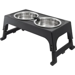 Frisco Stainless Steel Bowls With Adjustable Elevated Holder