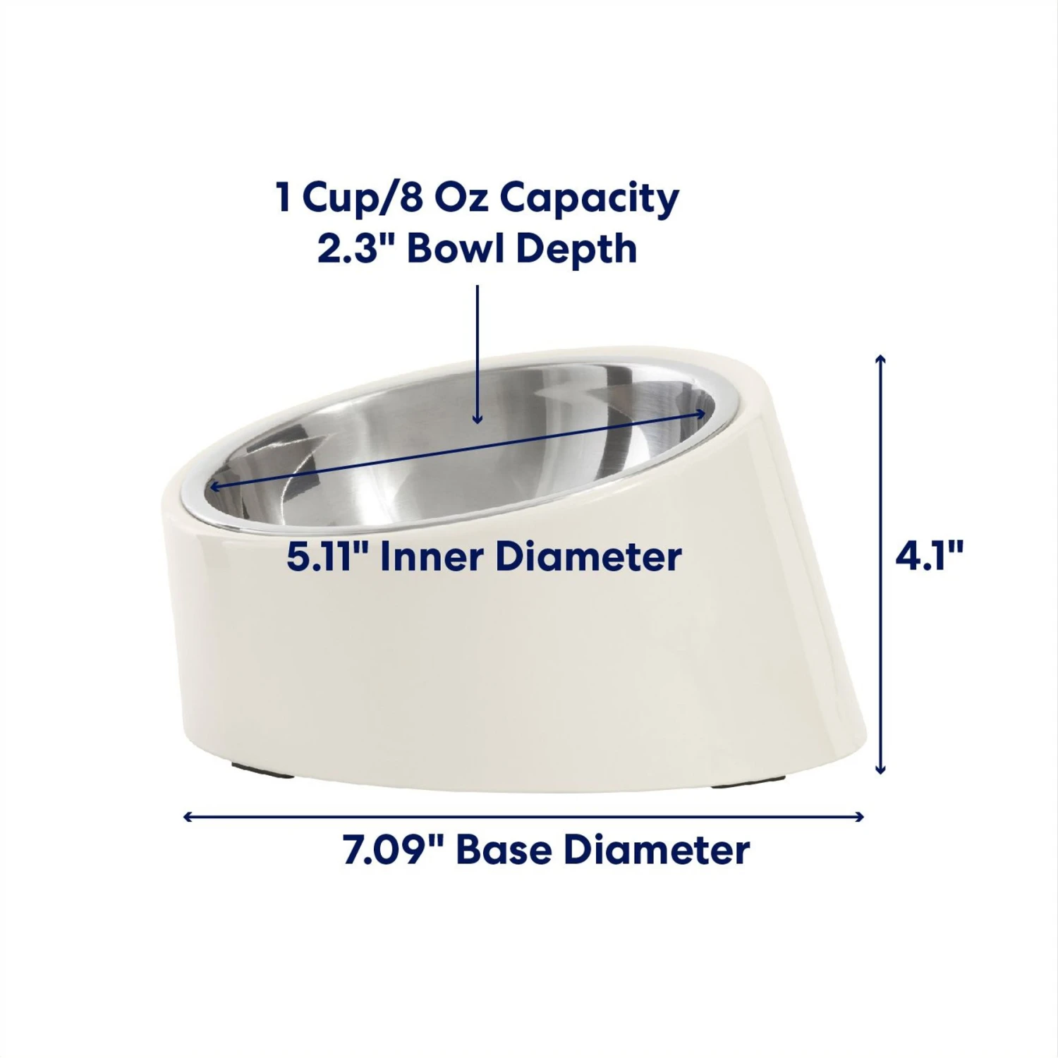 Frisco Slanted Stainless Steel Bowl 2 Frisco Slanted Stainless Steel Bowl - Image 2