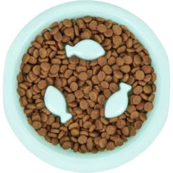 Frisco Fish Shaped Ridges Slow Feed Bowl -PetPalace Picks 216046 PT4. AC SS1800 V1591020711