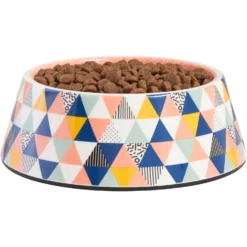 Frisco Colorful Geometric Melamine Bowl -PetPalace Picks 216054 PT2. AC SS1800 V1591020749