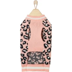 Frisco Leopard Print Dog & Cat Sweater -PetPalace Picks 223755 PT4. AC SS1800 V1599508593