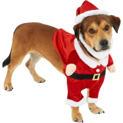 Frisco Front Walking Santa Dog & Cat Costume, 1 Count -PetPalace Picks 228785 PT3. AC SS1800 V1631300866