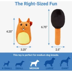 Frisco Retro Smack-a-Squirrel Hide & Seek Puzzle Plush Squeaky Dog Toy -PetPalace Picks 230313 PT2. AC SS1800 V1599945055