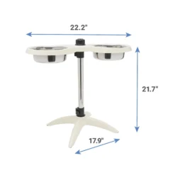 Frisco Adjustable Stainless Steel Double Elevated Dog Bowls 12 Frisco Adjustable Stainless Steel Double Elevated Dog Bowls -PetPalace Picks 232097 PT6. AC SS1800 V1605747106