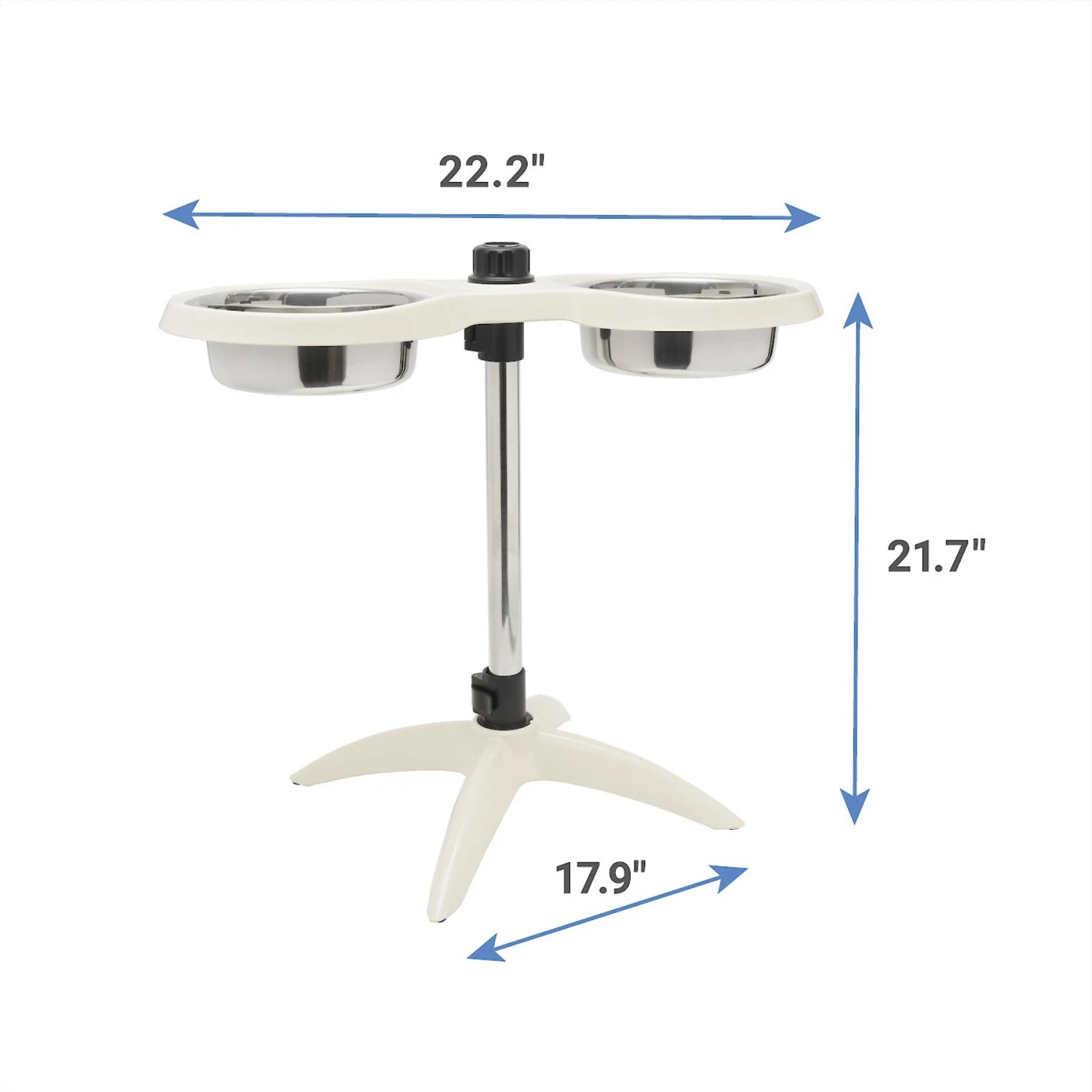 Frisco Adjustable Stainless Steel Double Elevated Dog Bowls 6 Frisco Adjustable Stainless Steel Double Elevated Dog Bowls - Image 6