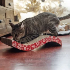 Frisco Holiday Wave Cat Scratcher Toy With Catnip -PetPalace Picks 233287 PT2. AC SS1800 V1602172537