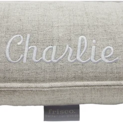 Frisco Orthopedic Personalized Bolster Dog Bed W/Removable Cover, Light Gray -PetPalace Picks 234952 PT5. AC SS1800 V1604533307