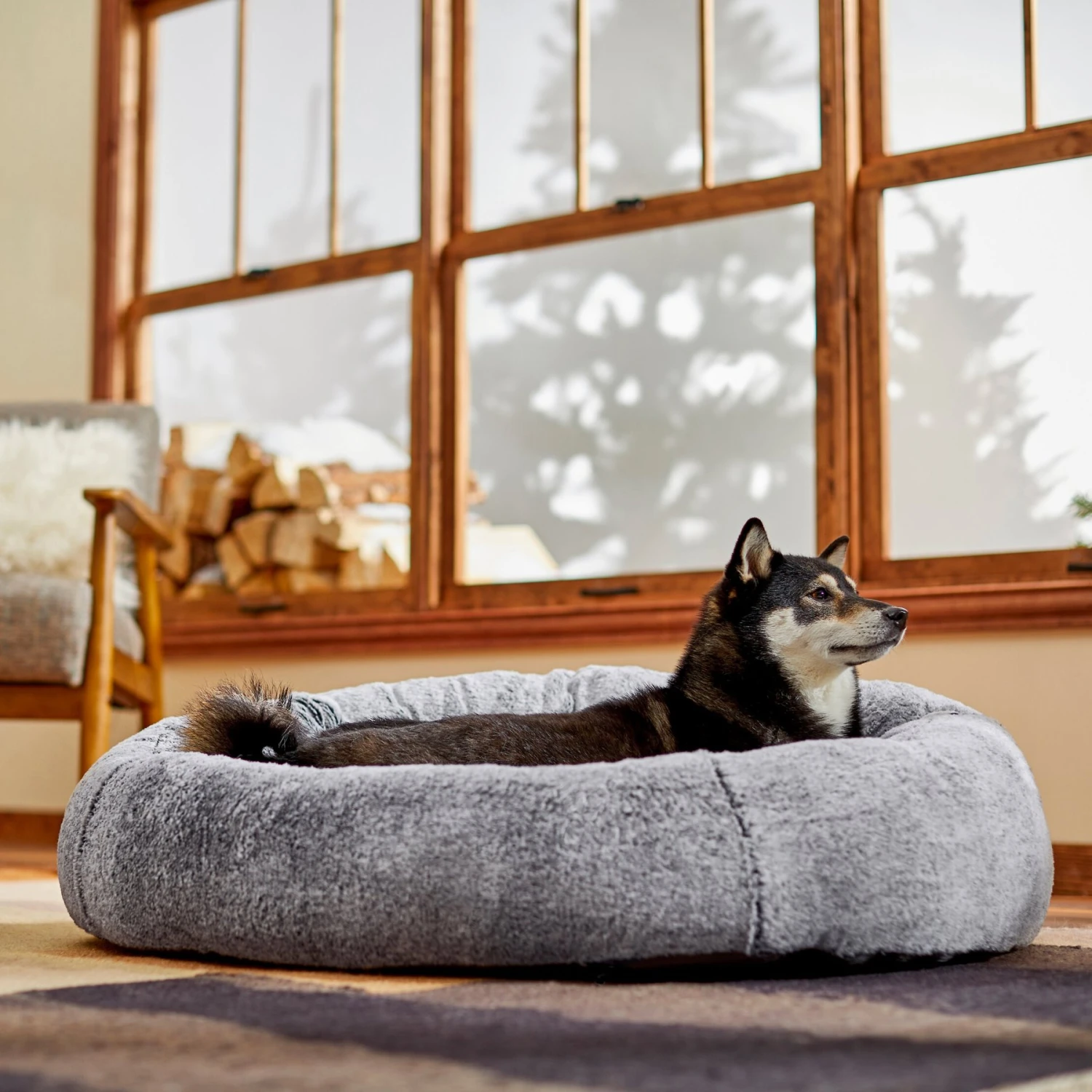 Frisco Plush Camel Back Donut Bolster Cat & Dog Bed 1 Frisco Plush Camel Back Donut Bolster Cat & Dog Bed