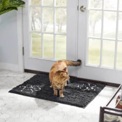 Frisco Microfiber Chenille Paw Print Doormat -PetPalace Picks 235886 PT4. AC SS1800 V1606833847