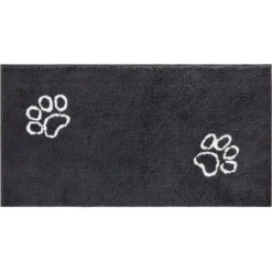 Frisco Microfiber Chenille Paw Print Doormat Runner