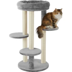 Frisco 41-in Faux Fur Cat Tree -PetPalace Picks 236538 PT2. AC SS1800 V1615987393