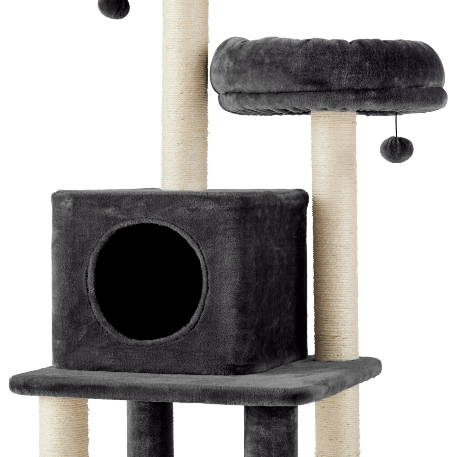 Frisco 55-in Faux Fur Cat Tree & Condo 5 Frisco 55-in Faux Fur Cat Tree & Condo - Image 5