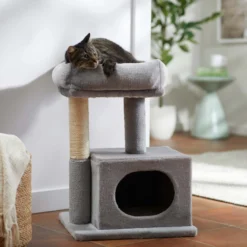 Frisco 24.8-in Faux Fur Cat Tree & Condo