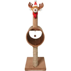 Frisco Holiday 52.3-in Reindeer Cat Scratching Post & Tunnel 11 Frisco Holiday 52.3-in Reindeer Cat Scratching Post & Tunnel -PetPalace Picks 236569 PT3. AC SS1800 V1601332856