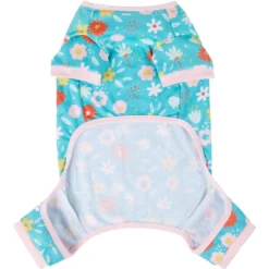 Frisco Teal Floral Dog & Cat Jersey PJs -PetPalace Picks 249132 PT4. AC SS1800 V1637657245