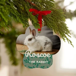 Frisco Holly Leaves Paw Shape Metal Personalized Dog & Cat Holiday Ornament -PetPalace Picks 249375 PT2. AC SS1800 V1608350848